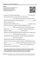 Vorschau - Arbeitsblätter - Arbeitsblätter zum Thema "Superman" + Lösung & MP3 + Mindmap + Infografik - Deckblatt