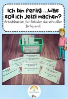 Vorschau - Arbeitsblätter - Ich bin fertig... Was soll ich jetzt tun? - Deckblatt