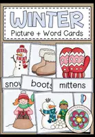 Vorschau - Bildkarten - WINTER - Picture + Word Cards - Deckblatt