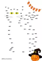 Vorschau - Arbeitsblätter - Punkte verbinden zu Halloween Mathe - Seite 2