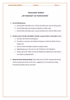 Vorschau - Klassenarbeiten - "Der Handschuh" (Friedrich Schiller) Ballade untersuchen, Klassenarbeit mit Hilfsblättern und EWH - Seite 1