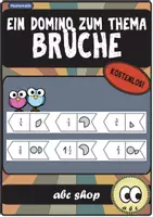 Vorschau - Stationenlernen - Ein kostenloses Domino zum Thema "Bruchdarstellung" - Deckblatt
