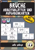 Vorschau - Arbeitsblätter - Brüche: 5 Arbeitsblätter und 24 Aufgabenkarten (Bruchdarstellung, Einführung) - Deckblatt