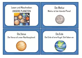Vorschau - Arbeitsblätter - Materialpaket "Planeten" - Seite 1