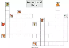 Vorschau - Arbeitsblätter - Kreuzworträtsel Herbst - Seite 1