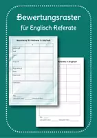 Vorschau - Arbeitsblätter - Bewertungsraster für Englisch Referate - Deckblatt