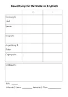 Vorschau - Arbeitsblätter - Bewertungsraster für Englisch Referate - Seite 2