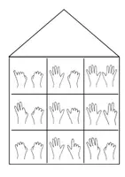 Vorschau - Arbeitsblätter - Fingerbilder Klopfhäuser (3 Stück) - Seite 1