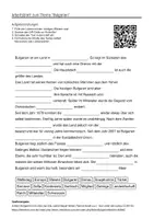 Vorschau - Arbeitsblätter - Arbeitsblätter zum Thema "Bulgarien" + Lösung & MP3 + Infografik - Deckblatt