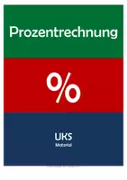 Vorschau - Stundenentwürfe - Materialpaket: Lernplakate und Übungsaufgaben zur Prozentrechnung - Deckblatt