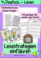 Vorschau - Stundenentwürfe - Lesestrategien einführen und üben - Deckblatt