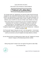 Vorschau - Arbeitsblätter - Tagesplanung - Strukturiere deinen Arbeitstag! - Seite 1