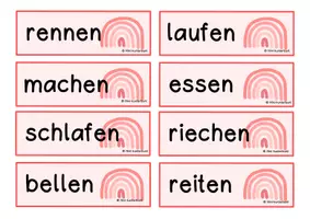 Vorschau - Bildkarten - Wortkarten Verben - Seite 1