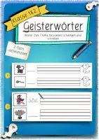 Vorschau - Arbeitsblätter - Halloween | Klasse 1-2 | Wörter schwingen und schreiben - Deckblatt