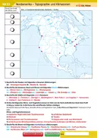 Vorschau - Arbeitsblätter - Materialpaket Atlasarbeit Nordamerika Topographie - Deckblatt
