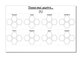 Vorschau - Arbeitsblätter - Vocabulaire ~ Donne-moi quatre... - Seite 1