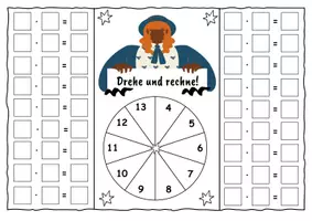 Vorschau - Arbeitsblätter - Mathespiel: Multiplizieren mit einer Drehscheibe (kleines und großes 1x1) - Seite 3