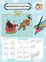 Vorschau - Stundenentwürfe - Weihnachtliches Kunsträtsel, Zeichnen lernen in der Grundschule - Deckblatt