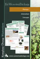 Vorschau - Arbeitsblätter - Ökologie - Komplexe Übung - Wüstentiere - Deckblatt