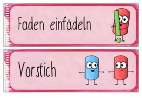 Vorschau - Mal- und Bastelvorlagen - Bundle Stichartenheft & Tafelmaterial - Seite 1