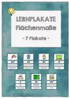 Vorschau - Poster - Lernplakate /Tafelmaterial Flächenmaße (Flächeneinheiten) - Deckblatt