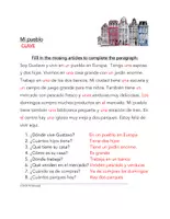 Vorschau - Arbeitsblätter - Spanische Artikel Arbeitsblatt: Artículos en Español - Seite 1