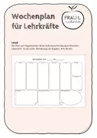 Vorschau - Lehrpläne/Lehrermaterial - Wochenplan für Lehrkräfte - Deckblatt