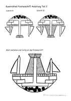 Vorschau - Arbeitsblätter - Kunsträtsel Piratenschiff, einfach Zeichnen lernen - Seite 3