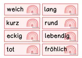 Vorschau - Anderer Materialtyp - Wortkarten Adjektive - Seite 3