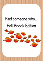 Vorschau - Spiele - Find Someone Who... Fall Break Edition - Deckblatt