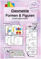 Vorschau - Arbeitsblätter - Geometrie - Formen und Figuren (2-fach differenziert) - Deckblatt
