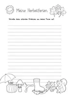 Vorschau - Arbeitsblätter - meine Herbstferien - Deckblatt