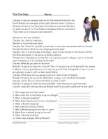 Vorschau - Text - Ordinal Numbers English Reading: The First Date Englische Lesung - Deckblatt