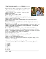 Vorschau - Text - English Past Progressive Reading: What Were you Doing? Englische Lesung - Seite 1