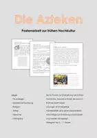 Vorschau - Stationenlernen - Geschichte - Postenarbeit zum Aztekenreich - Deckblatt
