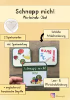 Vorschau - Spiele - Schnapp mich! (Wortschatz: Obst) - Deckblatt