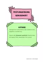 Vorschau - Arbeitsblätter - Genusswert Lebensmittel - AES Ernährung - (PRÜFUNGS-)ÜBUNG - Seite 1