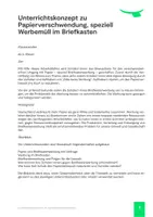 Vorschau - Stundenentwürfe - Unterrichtsmaterial - Verschwendung von Papier: Mein Briefkasten ist kein Mülleimer! - Seite 3