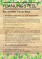 Vorschau - Unterrichtsreihen - Ein schöner Tag im Wald, fertig geplant: Komplettpaket mit Planung, Durchführung und Tipps - Deckblatt