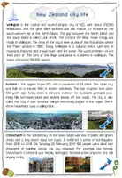 Vorschau - Arbeitsblätter - New Zealand's city life (Reading/Listening/Viewing) - Wellington / Auckland / Christchurch #LMPkracher2020 - Seite 1