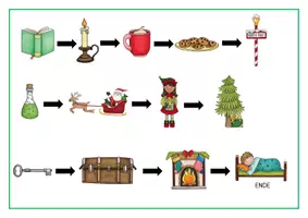Vorschau - Arbeitsblätter - QR Code Lesespurgeschichte Weihnachten - Seite 1