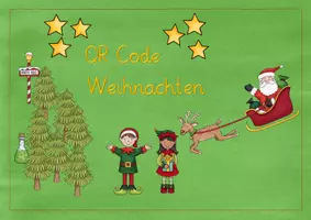 Vorschau - Arbeitsblätter - QR Code Lesespurgeschichte Weihnachten - Deckblatt