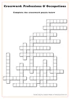 Vorschau - Spiele - English crossword: Professions / jobs & Occupations - Deckblatt