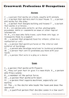 Vorschau - Spiele - English crossword: Professions / jobs & Occupations - Seite 1
