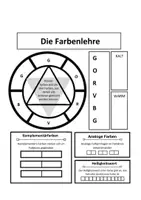 Vorschau - Stundenentwürfe - KUNST: Farbenlehre Arbeitsblatt (PDF) - Seite 1