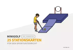 Vorschau - Stationenlernen - Minigolf: 25 Stationskarten für den Sportunterricht (inkl. Bahneditor) - Seite 1