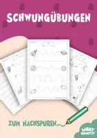 Vorschau - Arbeitsblätter - Supersparpaket Buchstaben und Zahlen lernen mit Umlauten und Schwungübungen - Seite 1