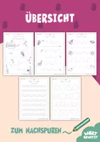 Vorschau - Arbeitsblätter - Supersparpaket Buchstaben und Zahlen lernen mit Umlauten und Schwungübungen - Seite 3