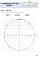 Vorschau - Arbeitsblätter - Arbeitsblatt mit Lösungen: Sinus und Cosinus / Kosinus am Einheitskreis, Bogenmaß - Seite 1