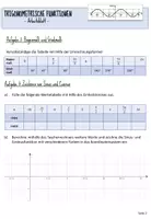 Vorschau - Arbeitsblätter - Arbeitsblatt mit Lösungen: Sinus und Cosinus / Kosinus am Einheitskreis, Bogenmaß - Seite 2